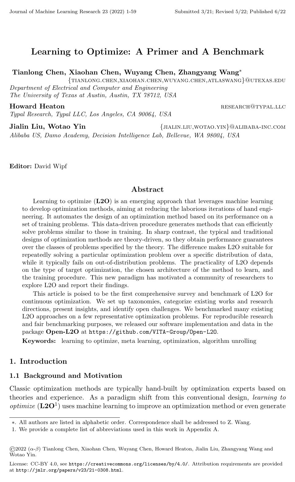 Learning to Optimize: A Primer and A Benchmark