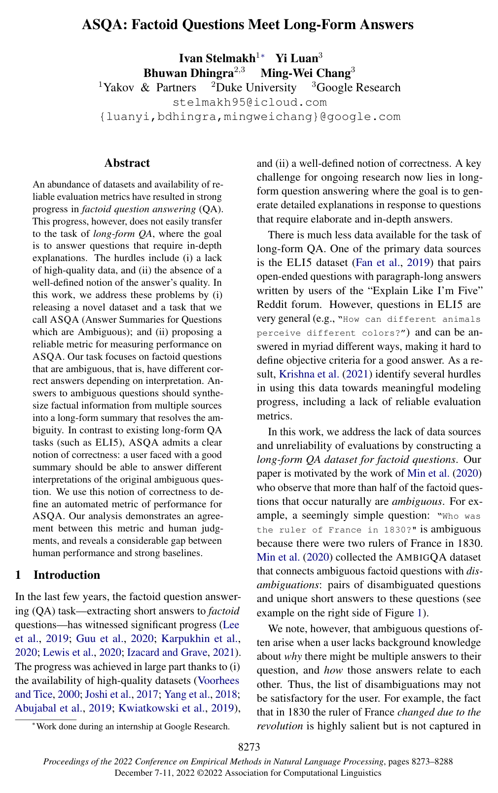 ASQA: Factoid Questions Meet Long-Form Answers