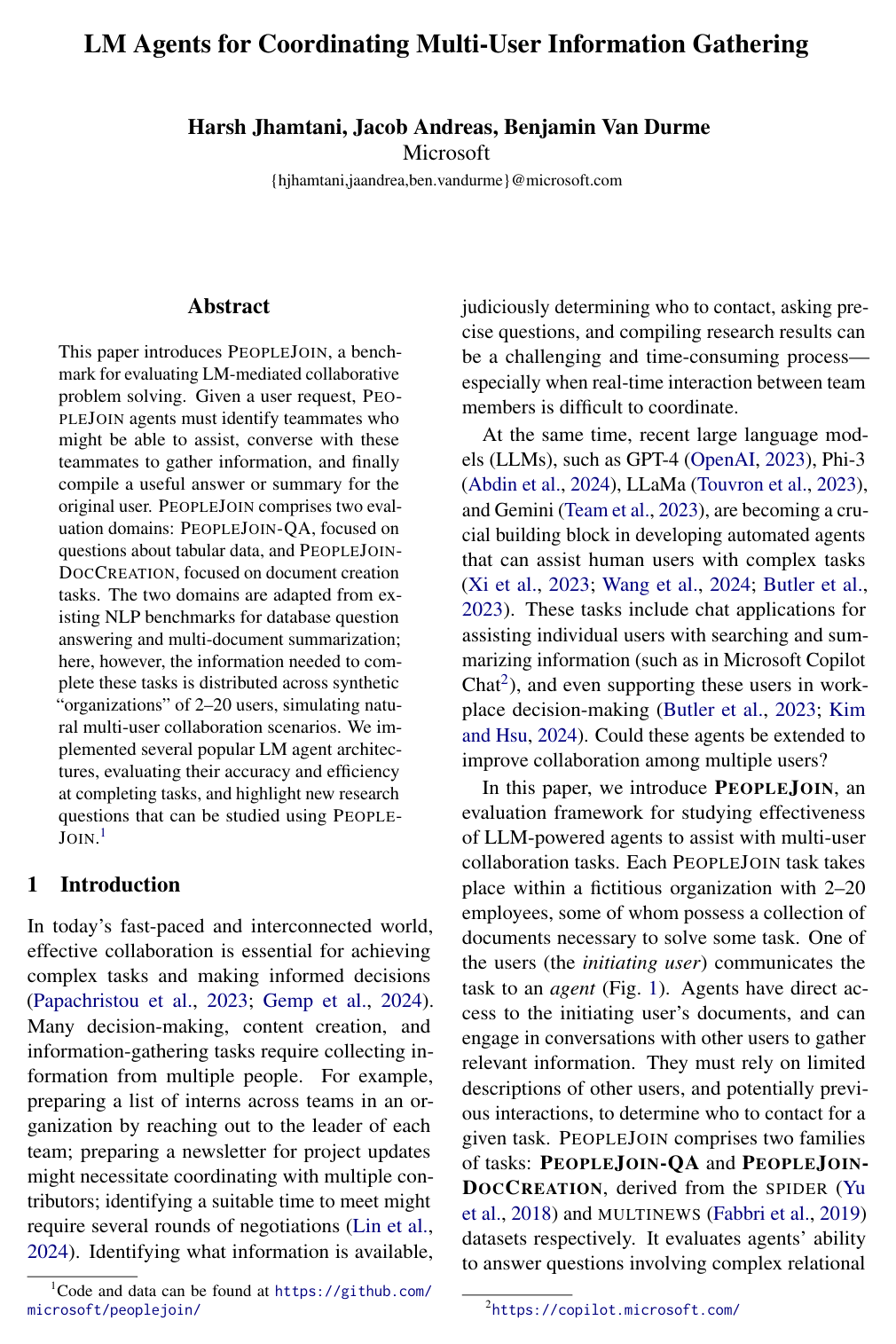 Cover for LM Agents for Coordinating Multi-User Information Gathering