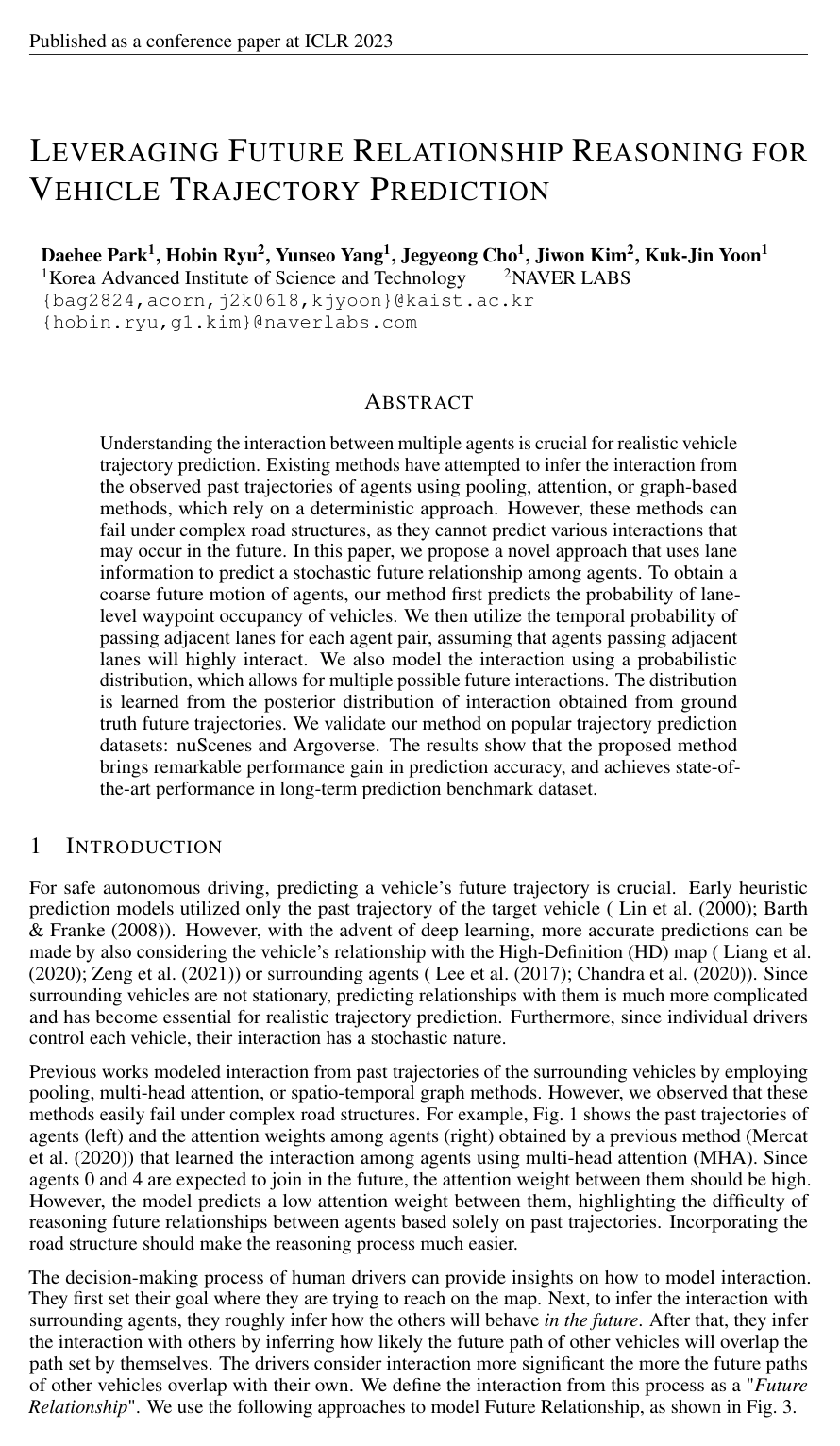 Cover for Leveraging Future Relationship Reasoning for Vehicle Trajectory Prediction