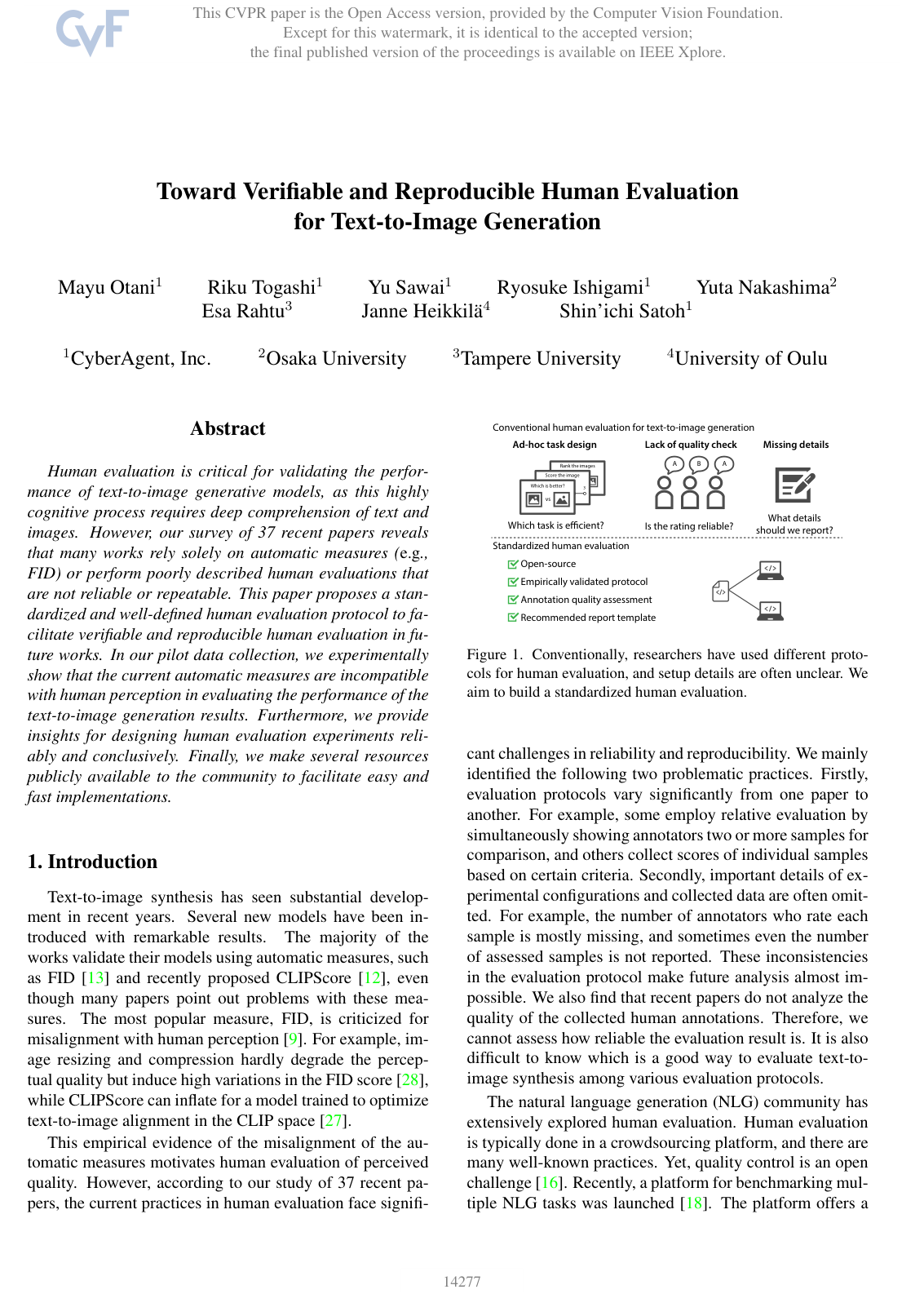 Toward Verifiable and Reproducible Human Evaluation for Text-to-Image Generation
