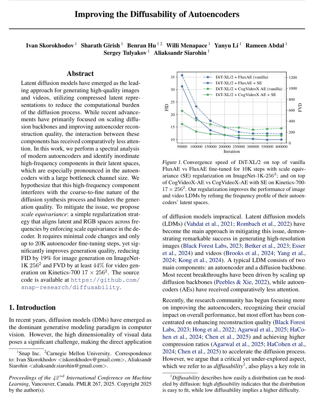 Improving the Diffusability of Autoencoders