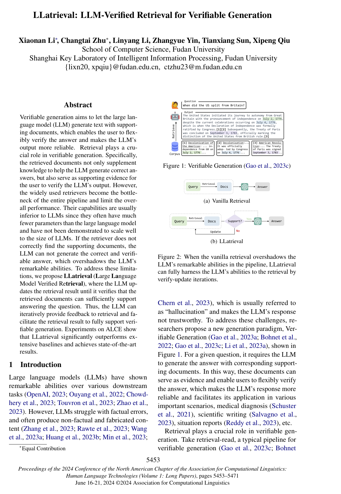 Cover for LLatrieval: LLM-Verified Retrieval for Verifiable Generation