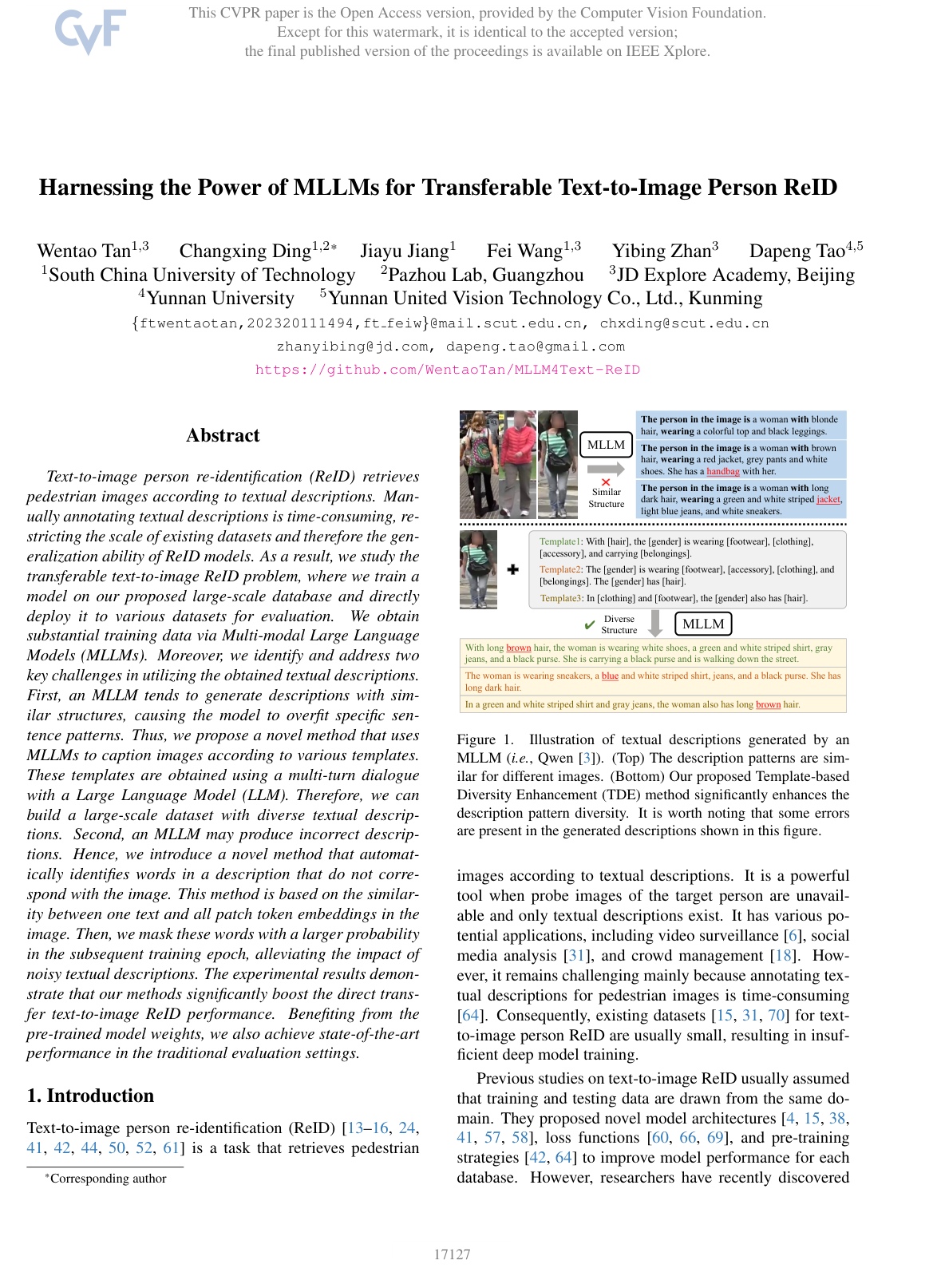 Harnessing the Power of MLLMs for Transferable Text-to-Image Person ReID