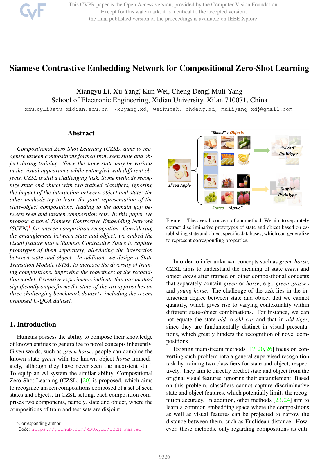 Cover for Siamese Contrastive Embedding Network for Compositional Zero-Shot Learning