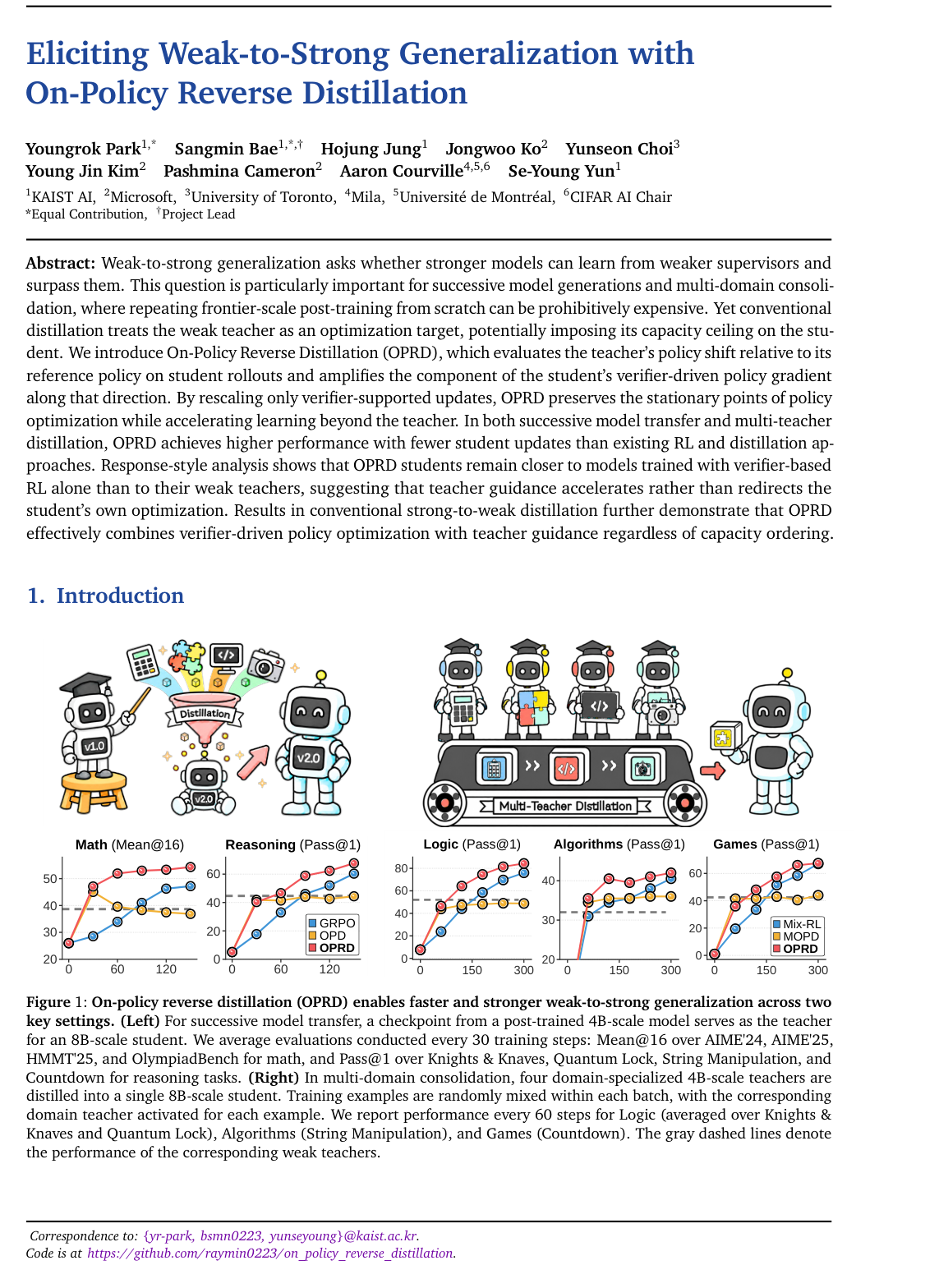 Eliciting Weak-to-Strong Generalization with On-Policy Reverse Distillation