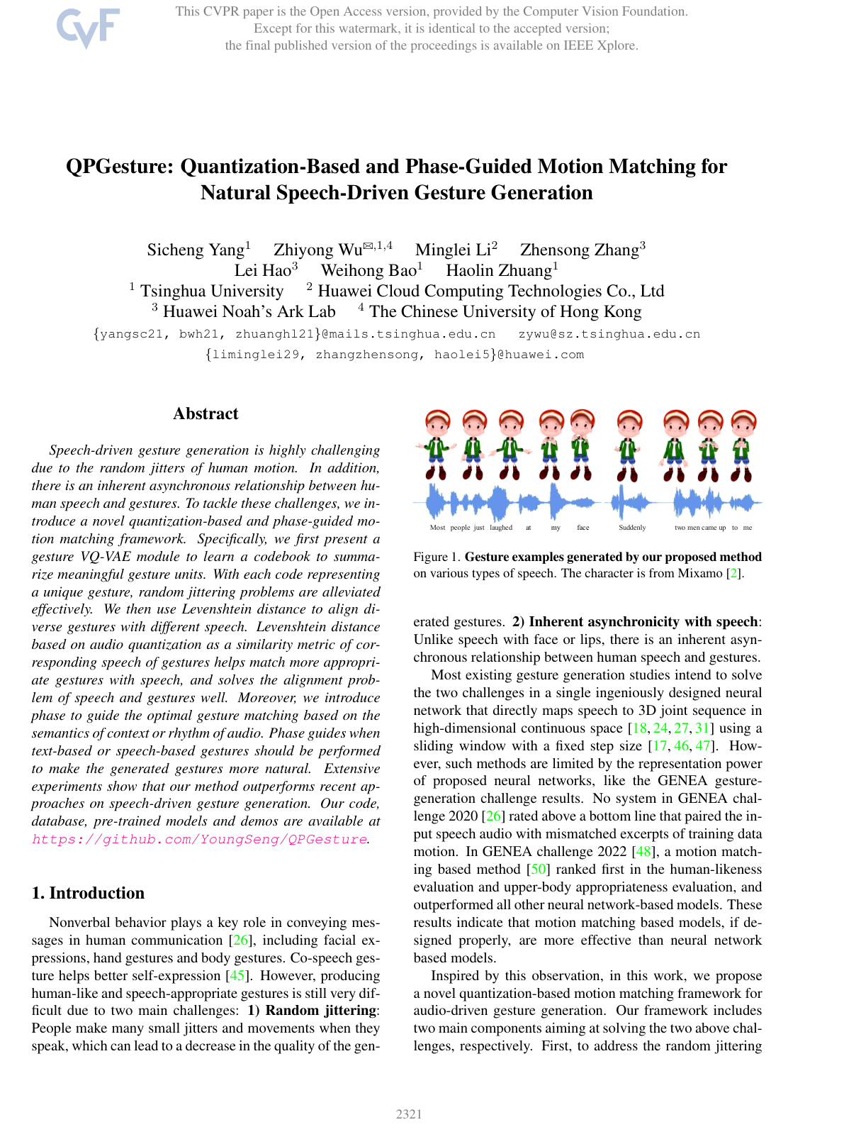 QPGesture: Quantization-Based and Phase-Guided Motion Matching for Natural Speech-Driven Gesture Generation