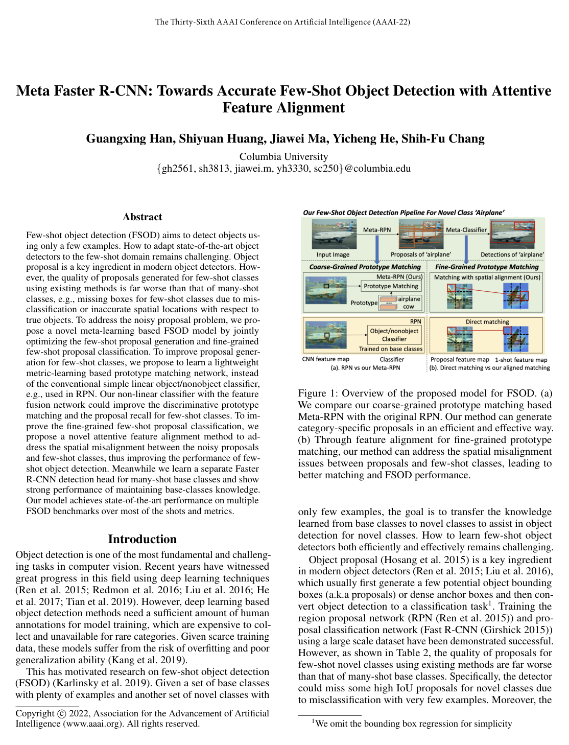 Cover for Meta Faster R-CNN: Towards Accurate Few-Shot Object Detection with Attentive Feature Alignment