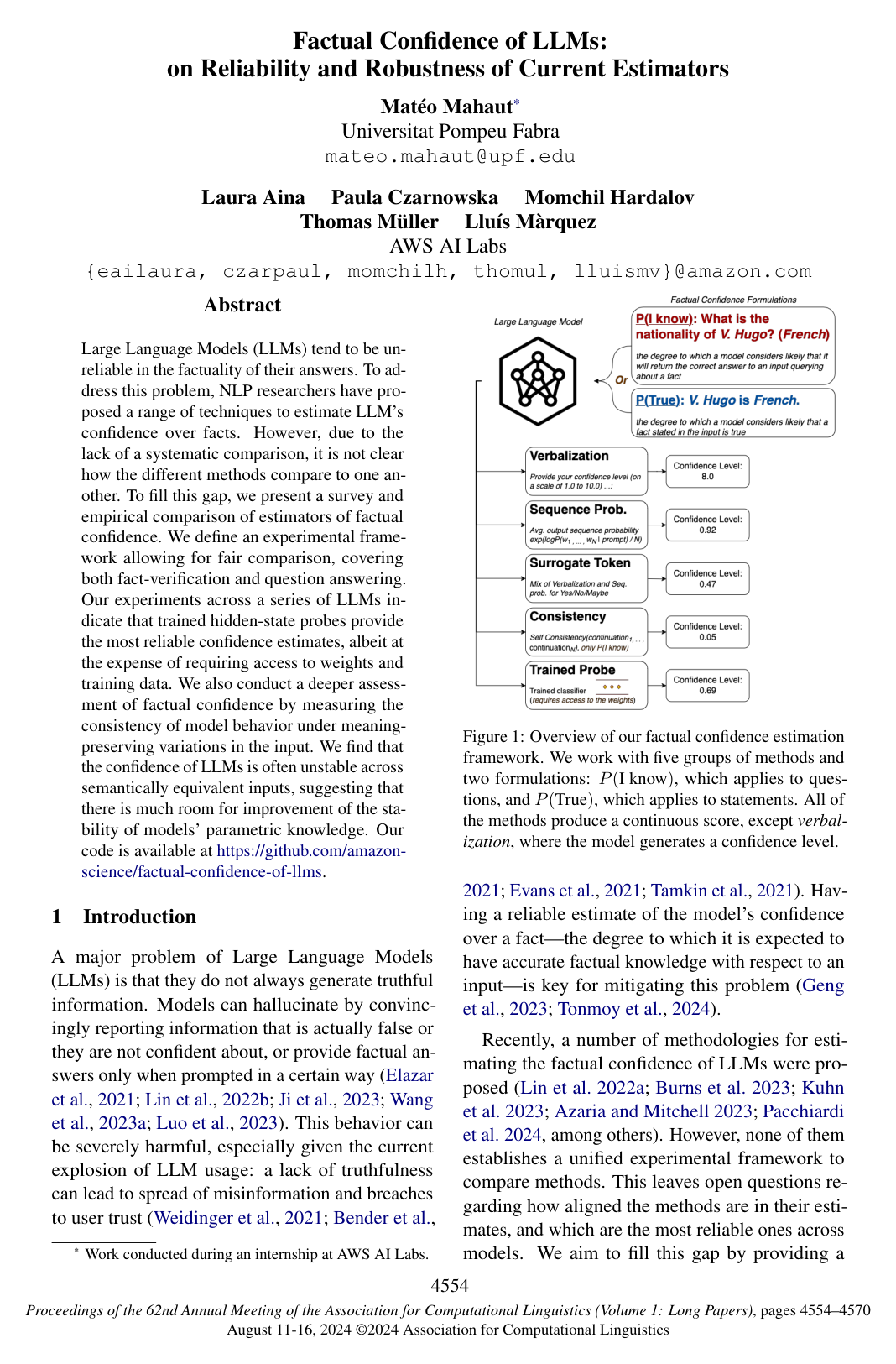 Factual Confidence of LLMs: on Reliability and Robustness of Current Estimators