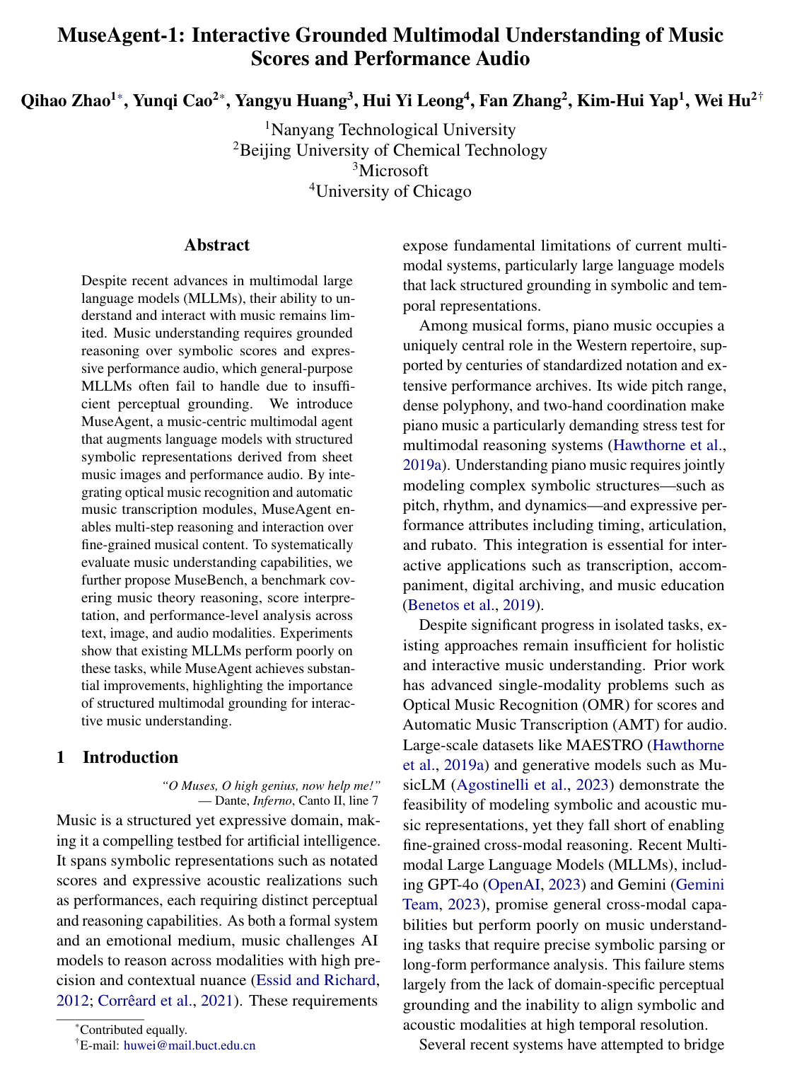 MuseAgent-1: Interactive Grounded Multimodal Understanding of Music Scores and Performance Audio