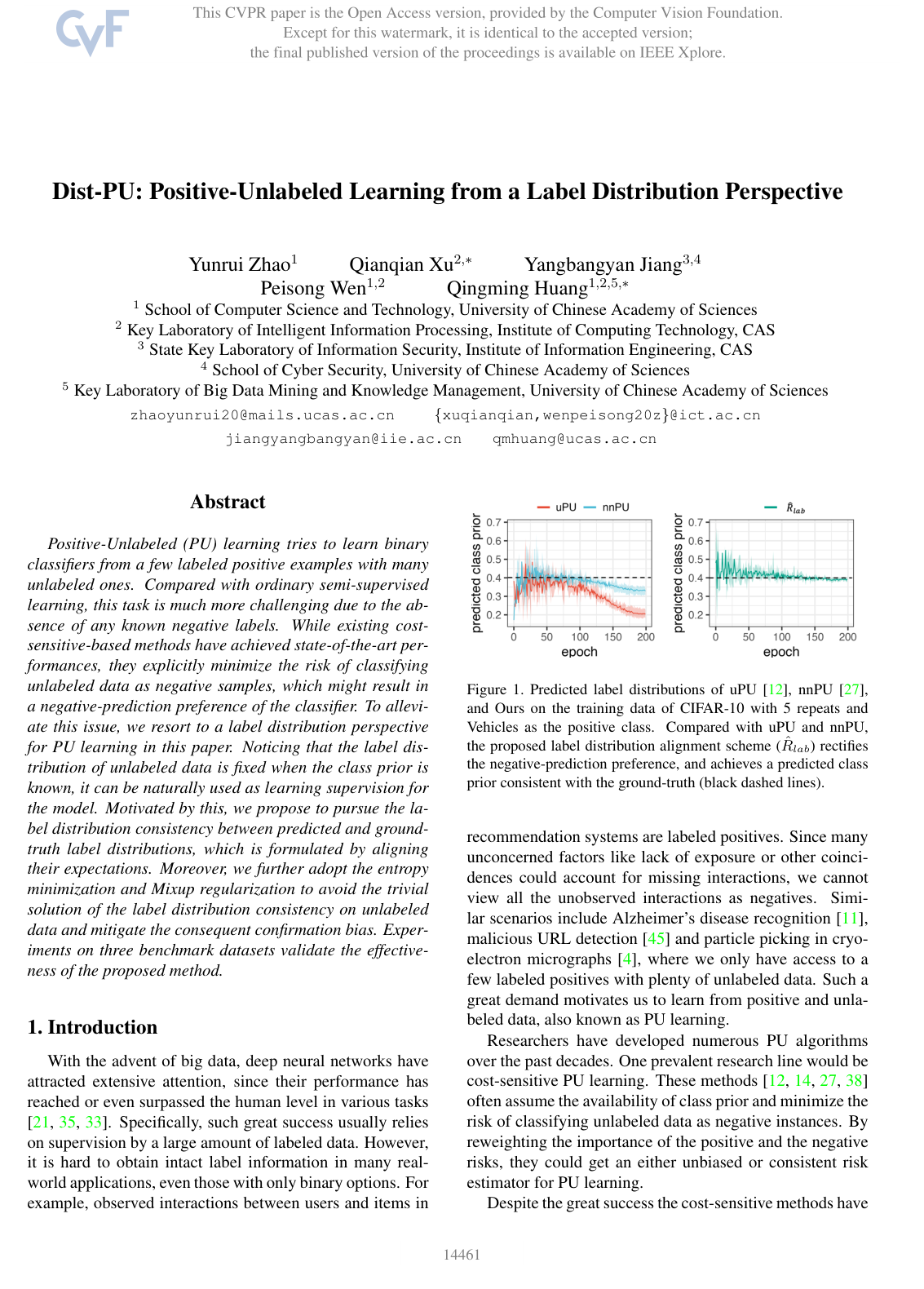 Dist-PU: Positive-Unlabeled Learning from a Label Distribution Perspective