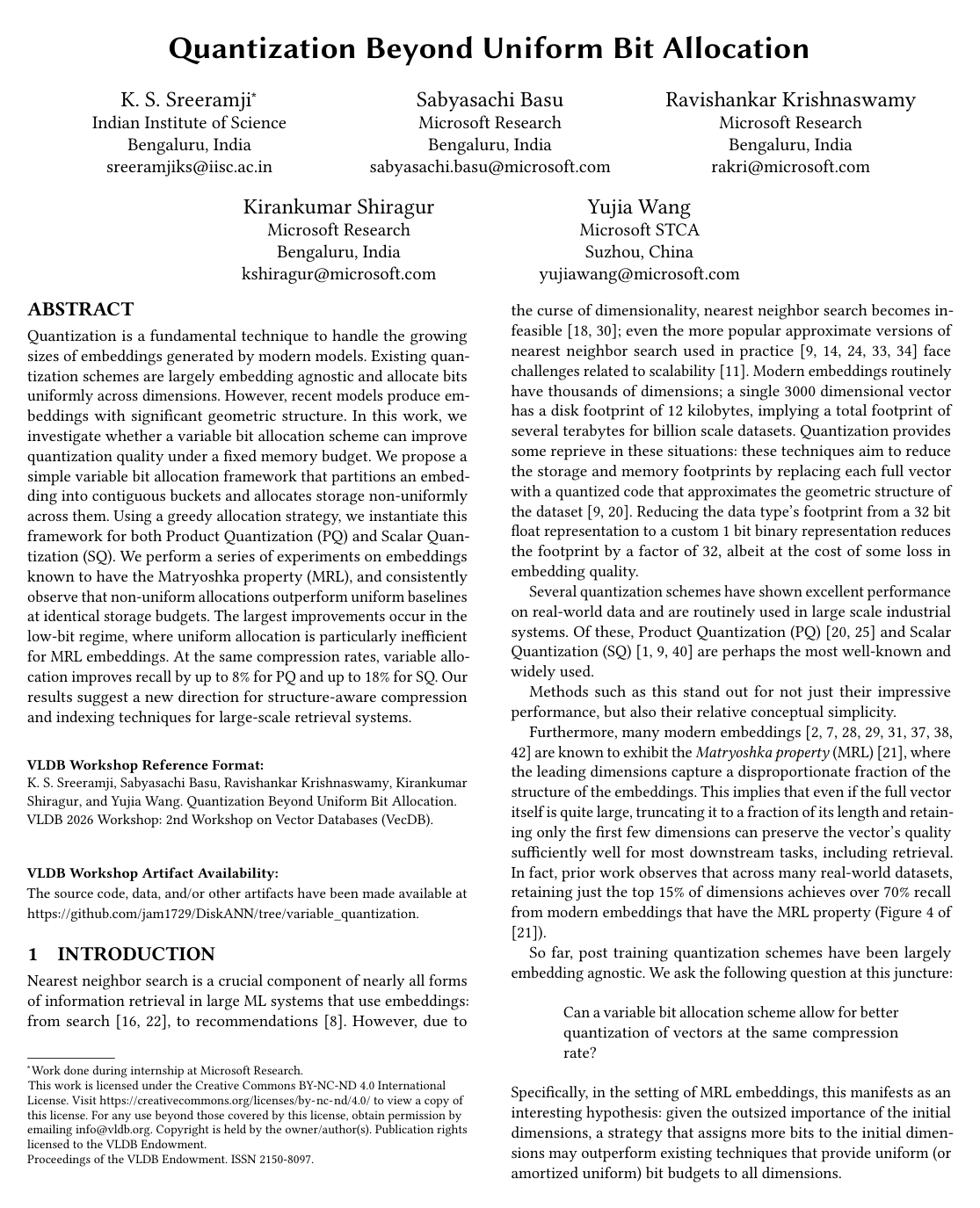 Quantization Beyond Uniform Bit Allocation
