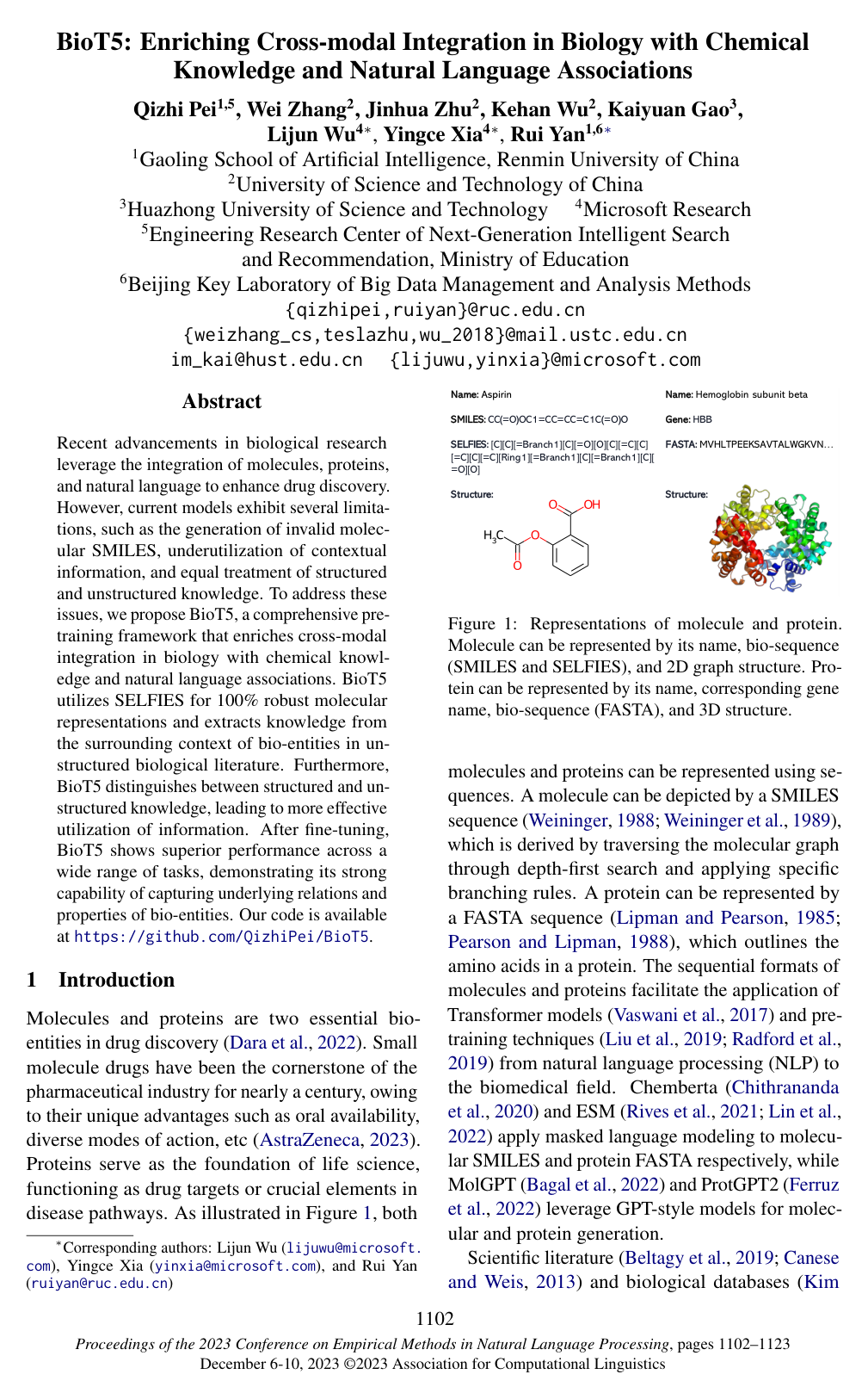 Cover for BioT5: Enriching Cross-modal Integration in Biology with Chemical Knowledge and Natural Language Associations
