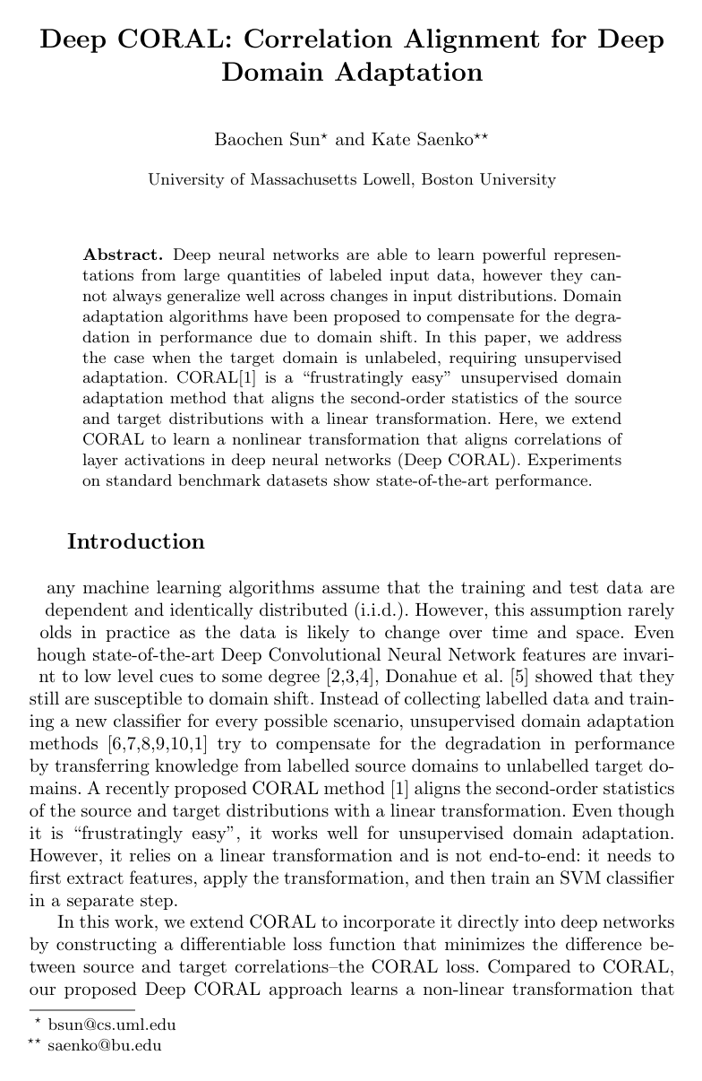 Deep CORAL: Correlation Alignment for Deep Domain Adaptation