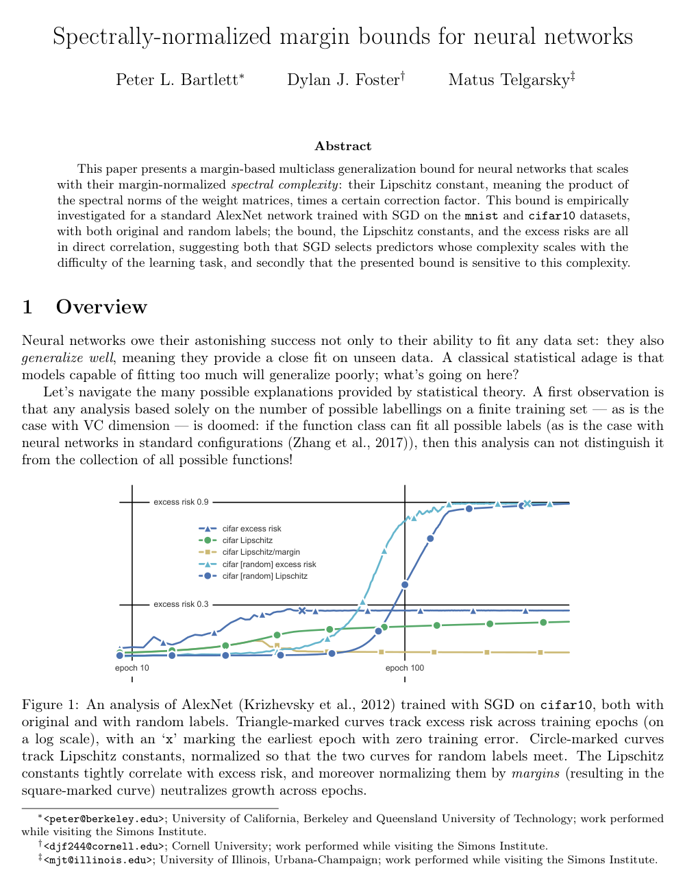 Spectrally-normalized margin bounds for neural networks