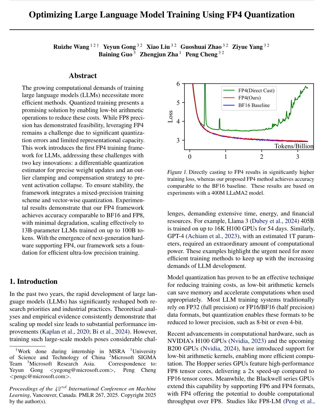 Cover for Optimizing Large Language Model Training Using FP4 Quantization