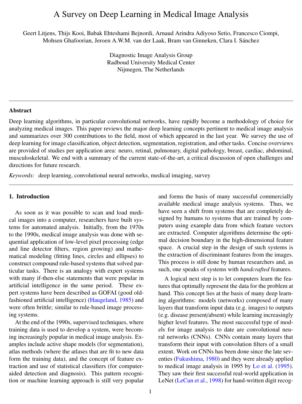 A survey on deep learning in medical image analysis