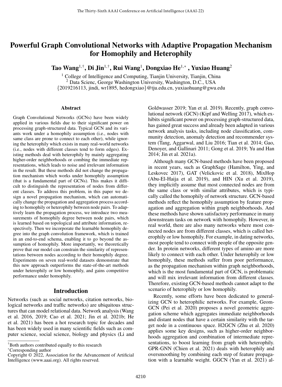 Powerful Graph Convolutional Networks with Adaptive Propagation Mechanism for Homophily and Heterophily