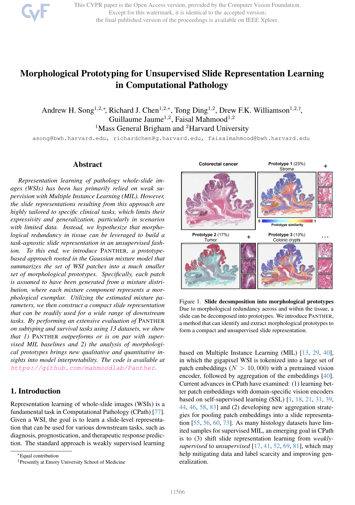 Morphological Prototyping for Unsupervised Slide Representation Learning in Computational Pathology