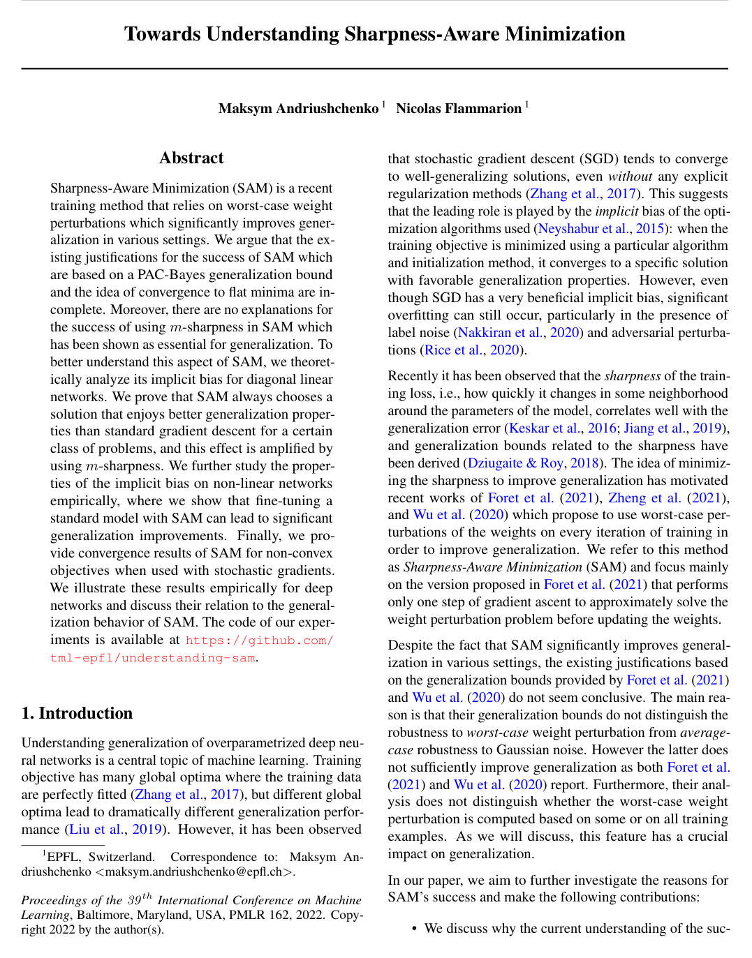 Towards Understanding Sharpness-Aware Minimization