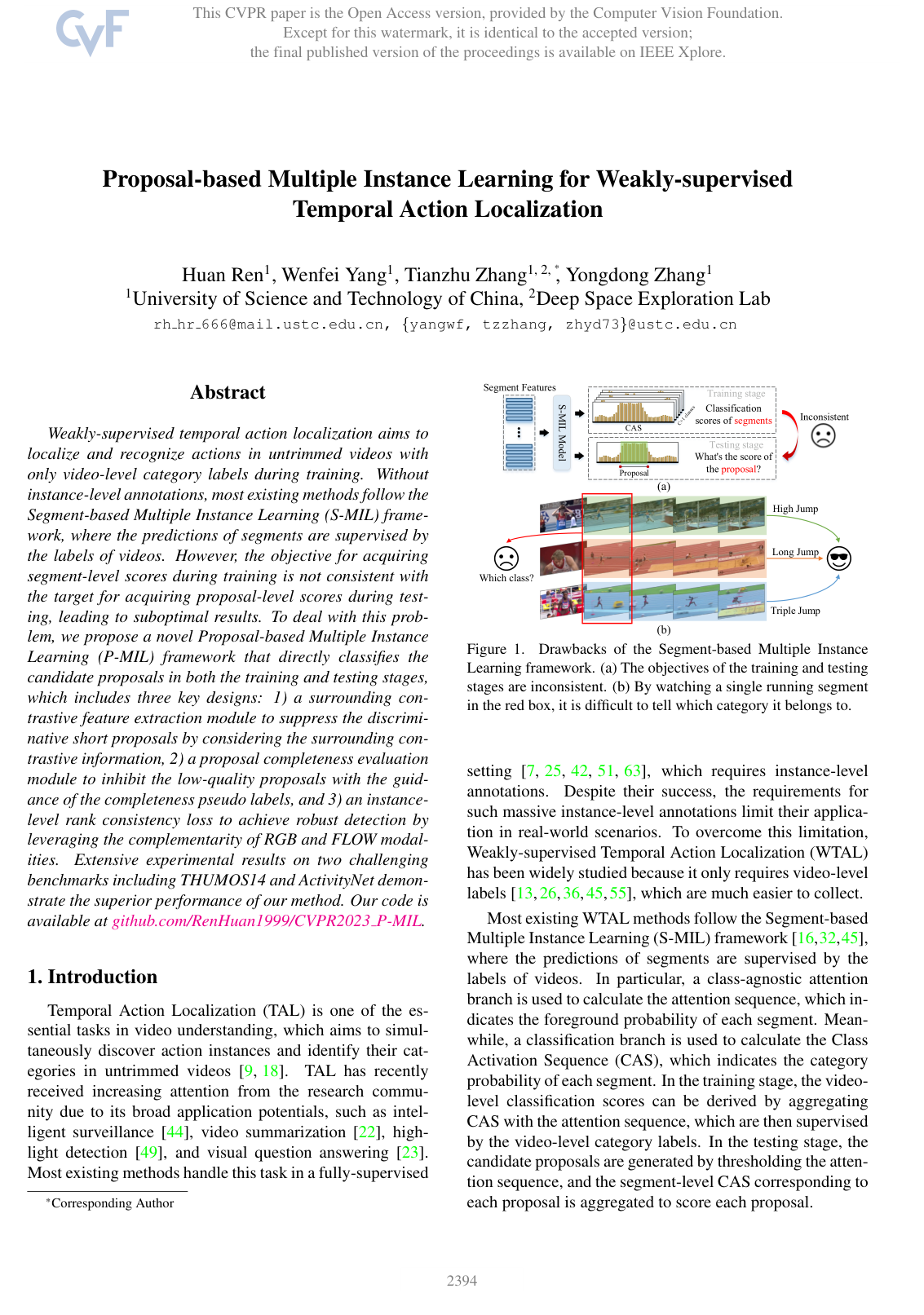 Cover for Proposal-Based Multiple Instance Learning for Weakly-Supervised Temporal Action Localization