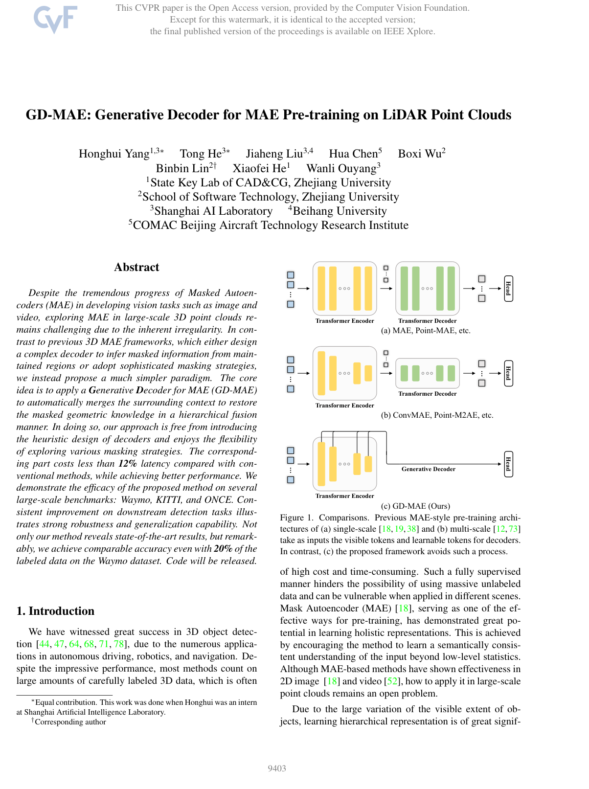 GD-MAE: Generative Decoder for MAE Pre-Training on LiDAR Point Clouds