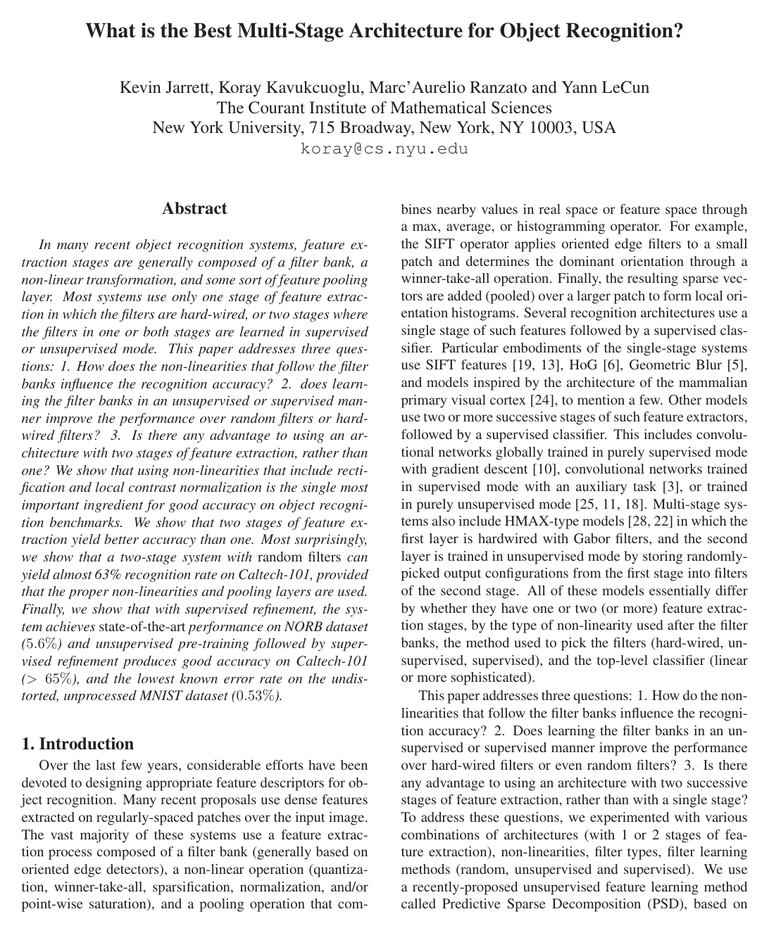Cover for What is the best multi-stage architecture for object recognition?