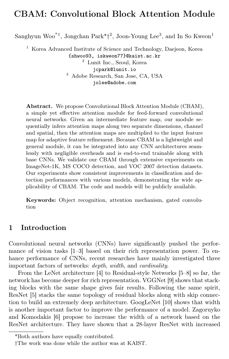 CBAM: Convolutional Block Attention Module