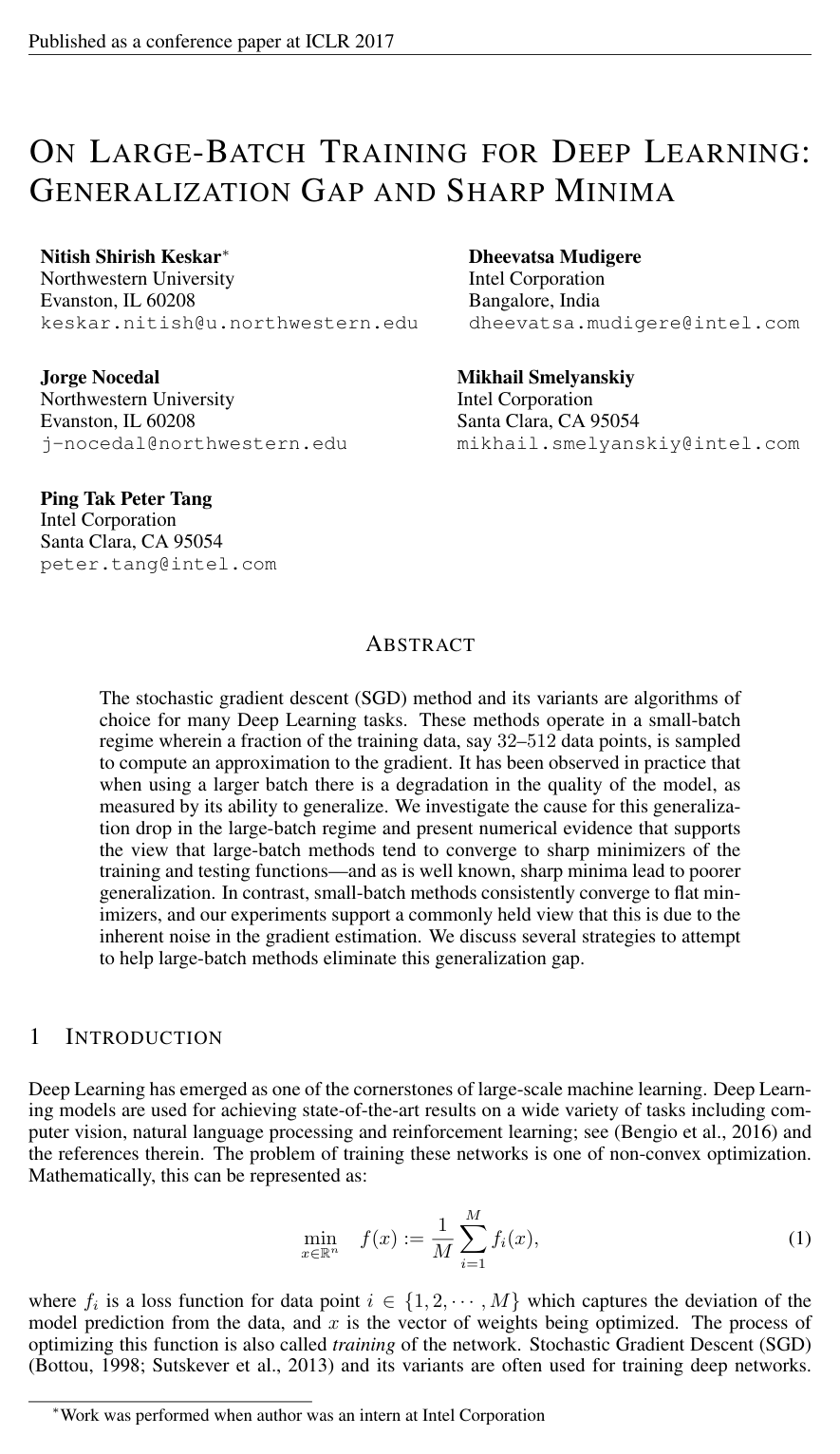 Cover for On Large-Batch Training for Deep Learning: Generalization Gap and Sharp Minima