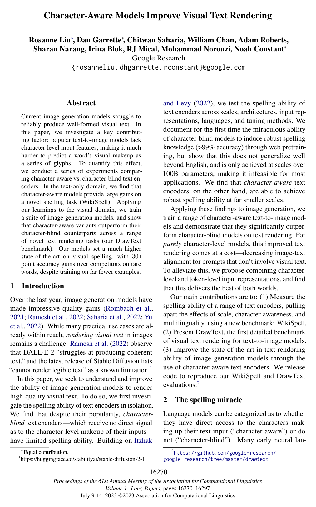 Character-Aware Models Improve Visual Text Rendering