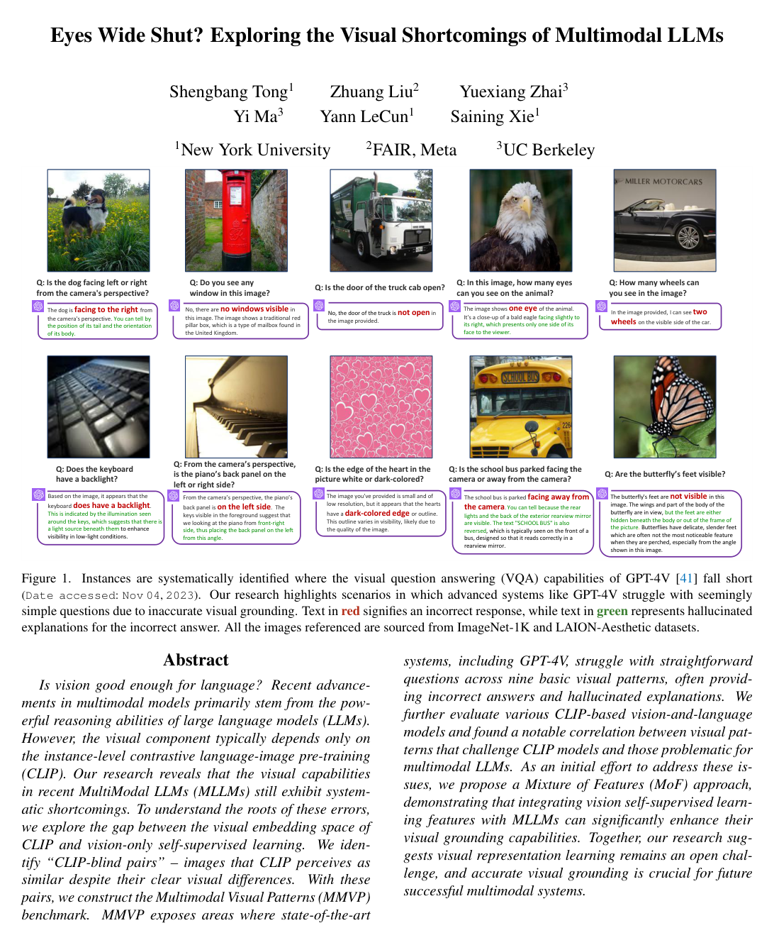Eyes Wide Shut? Exploring the Visual Shortcomings of Multimodal LLMs