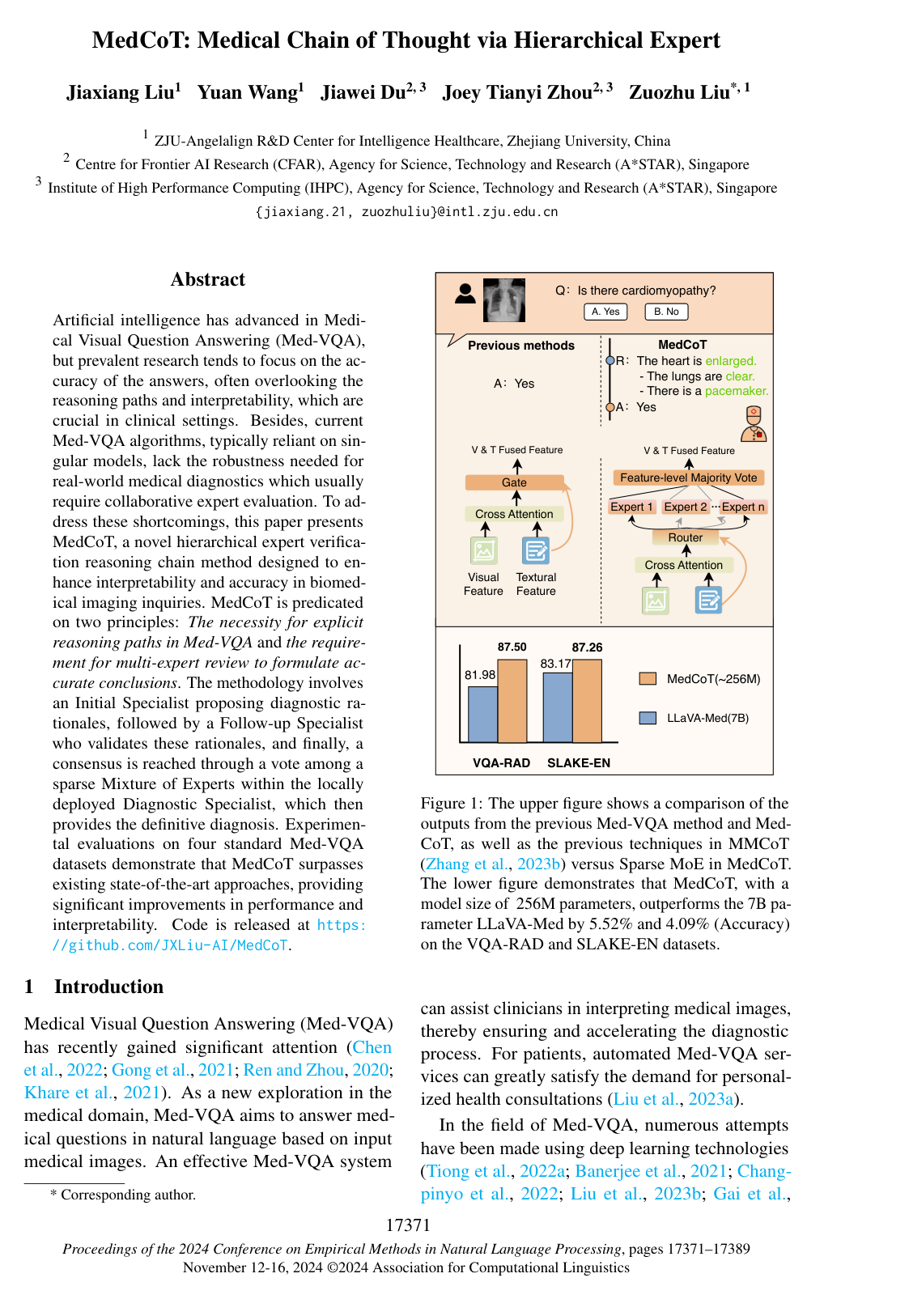 MedCoT: Medical Chain of Thought via Hierarchical Expert