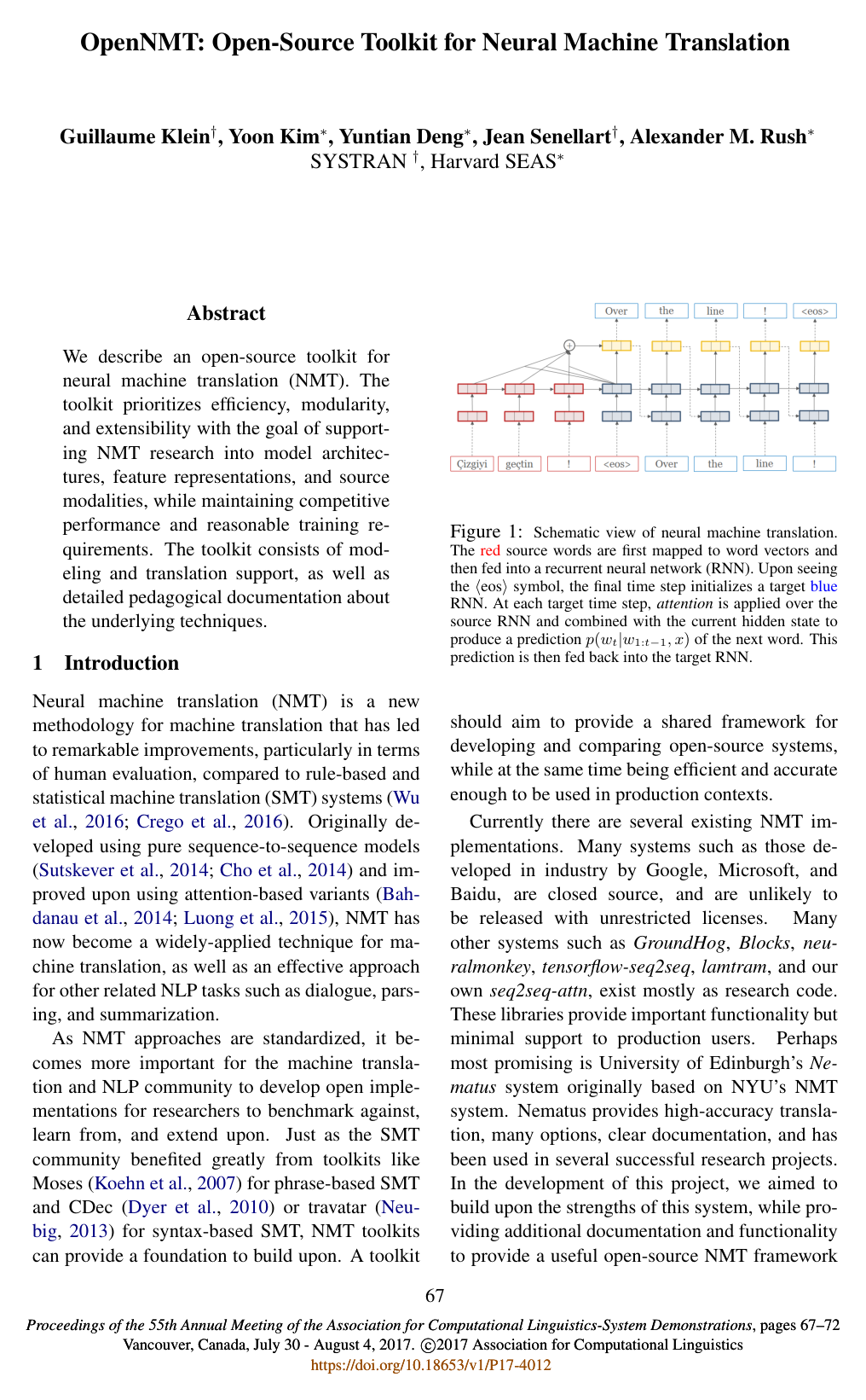 Cover for OpenNMT: Open-Source Toolkit for Neural Machine Translation