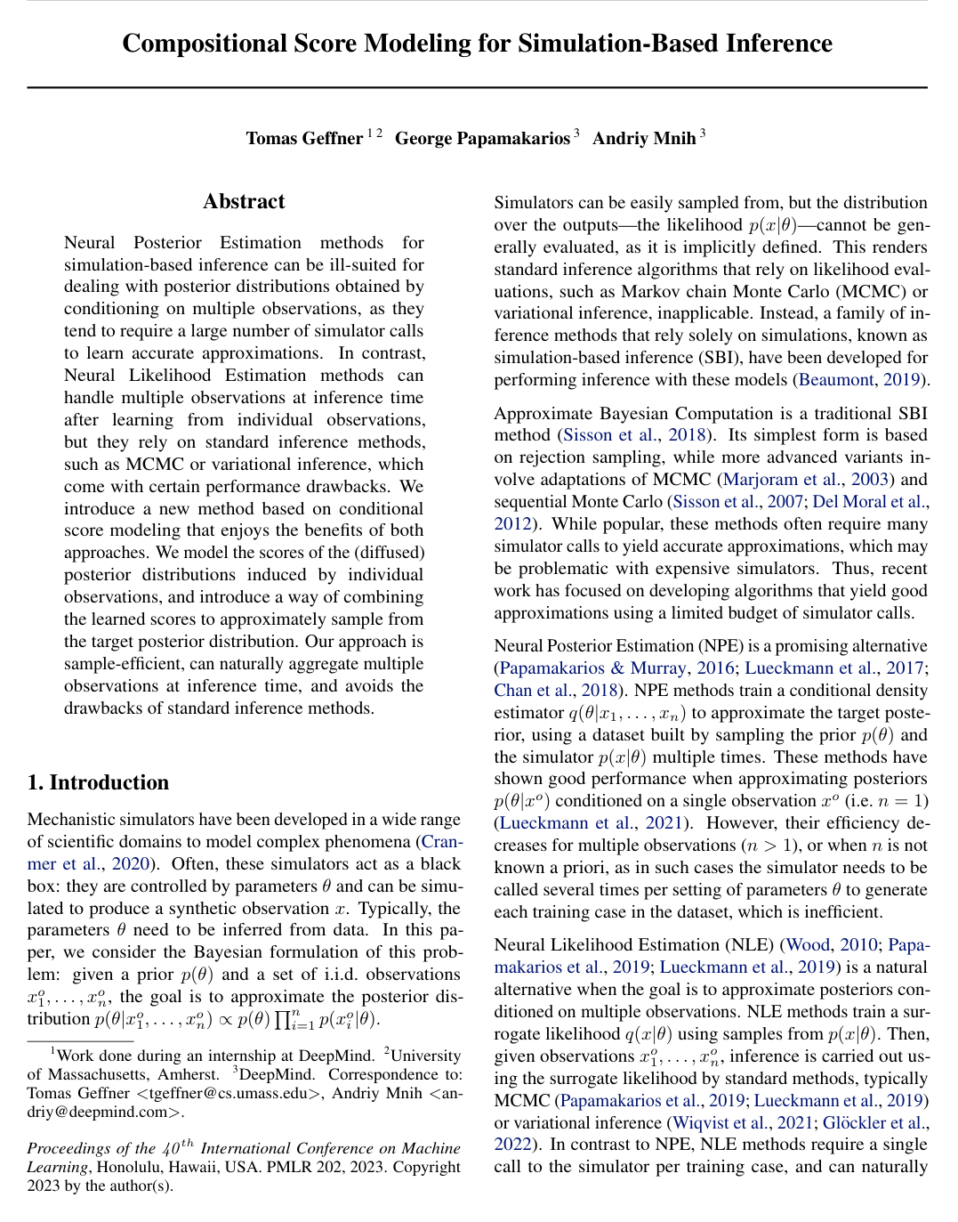 Compositional Score Modeling for Simulation-Based Inference