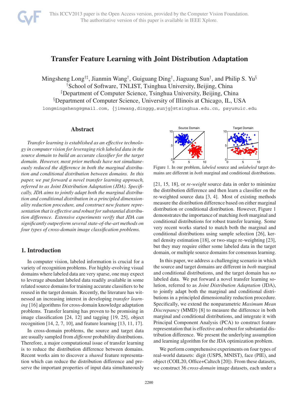 Cover for Transfer Feature Learning with Joint Distribution Adaptation