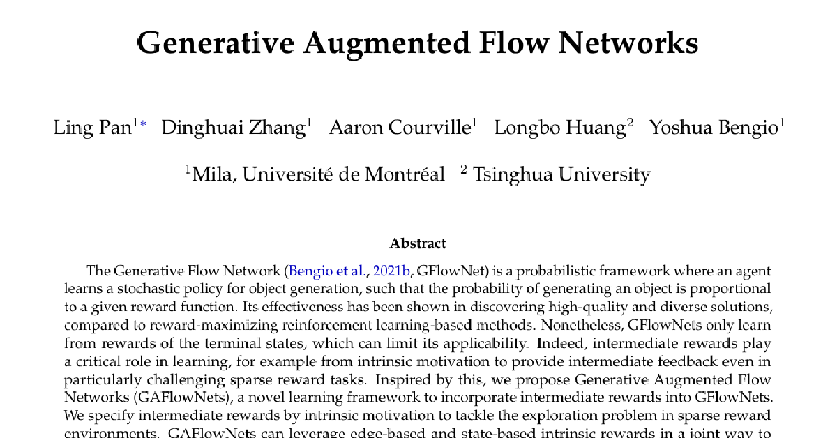 Generative Augmented Flow Networks cover