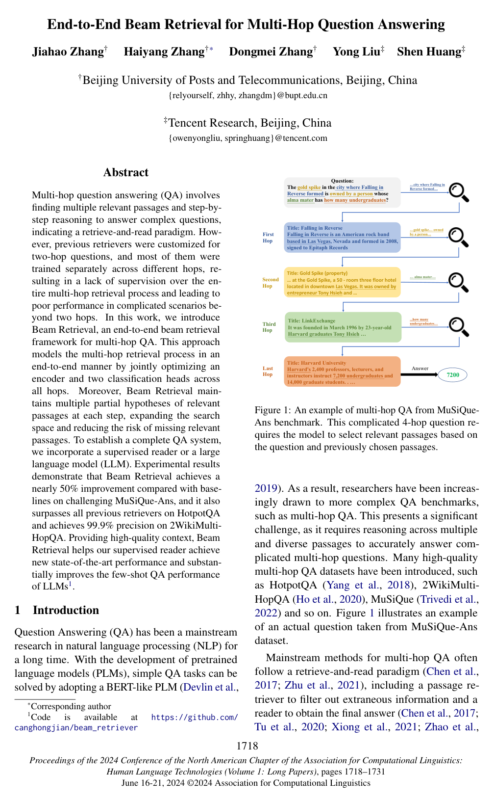 Cover for End-to-End Beam Retrieval for Multi-Hop Question Answering