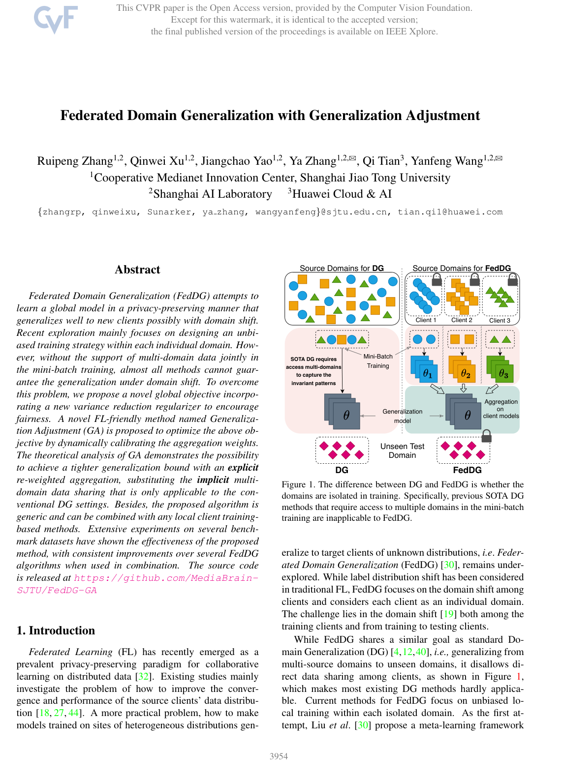 Cover for Federated Domain Generalization with Generalization Adjustment