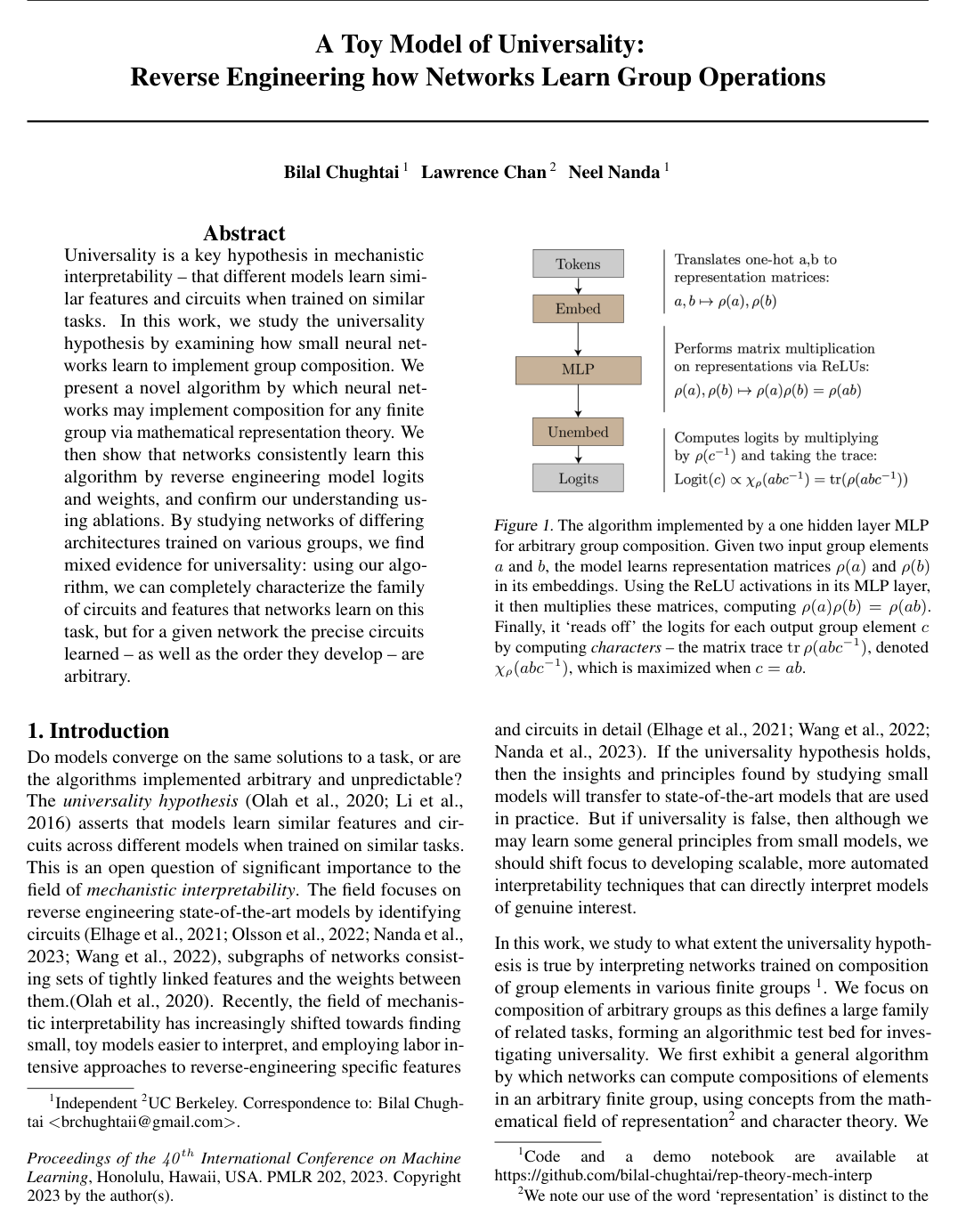 A Toy Model of Universality: Reverse Engineering how Networks Learn Group Operations