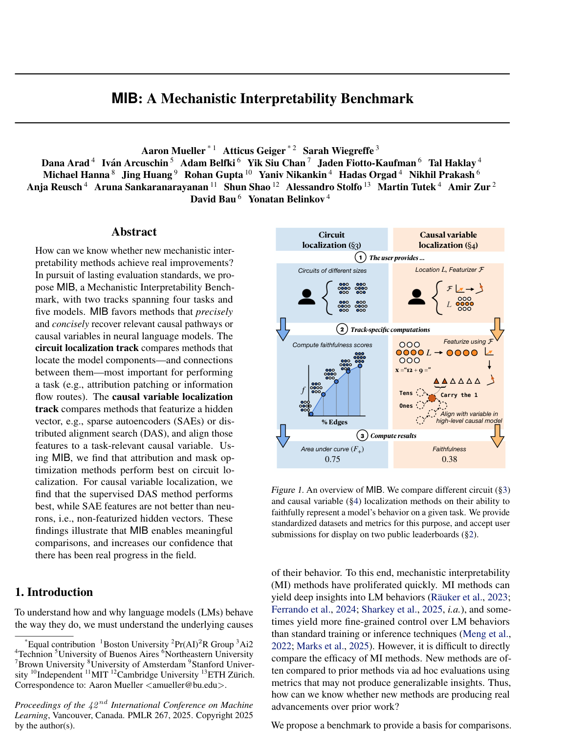 MIB: A Mechanistic Interpretability Benchmark