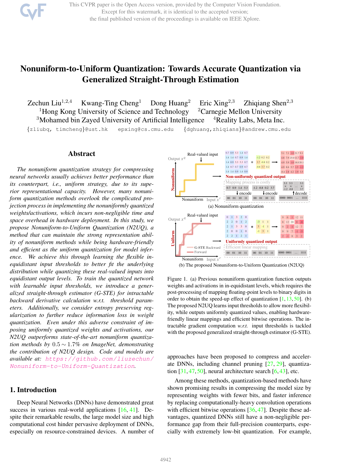 Cover for Nonuniform-to-Uniform Quantization: Towards Accurate Quantization via Generalized Straight-Through Estimation