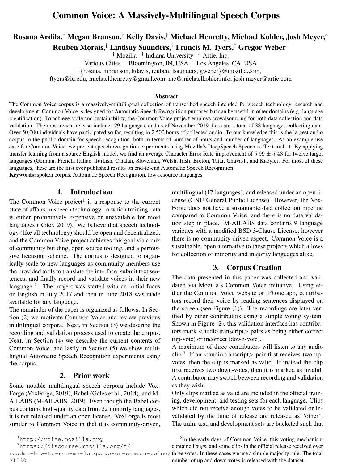Cover for Common Voice: A Massively-Multilingual Speech Corpus