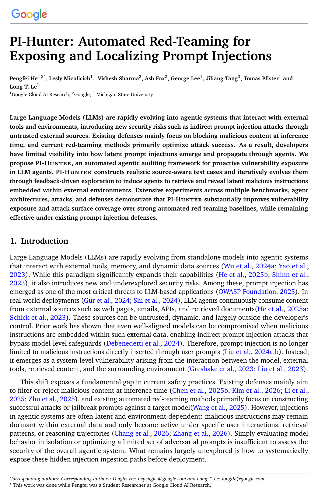 Cover for PI-Hunter: Automated Red-Teaming for Exposing and Localizing Prompt Injections