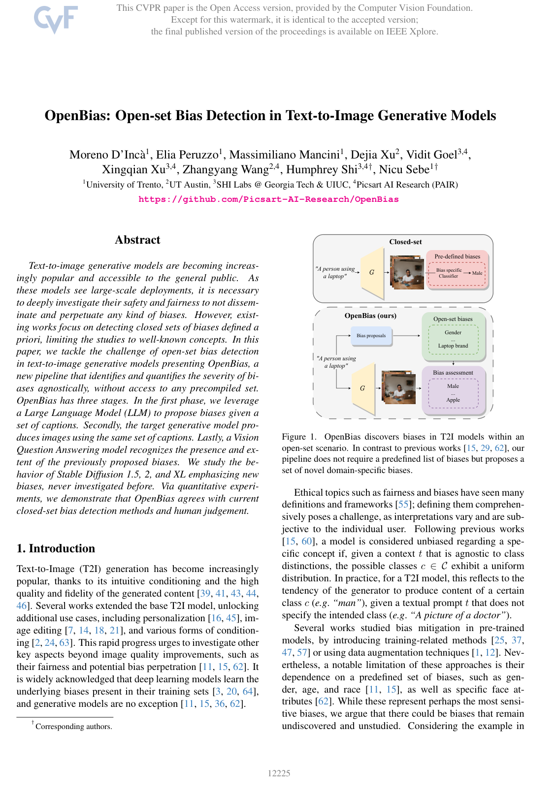 Cover for OpenBias: Open-Set Bias Detection in Text-to-Image Generative Models