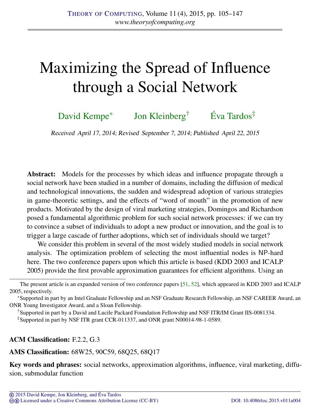 Maximizing the spread of influence through a social network
