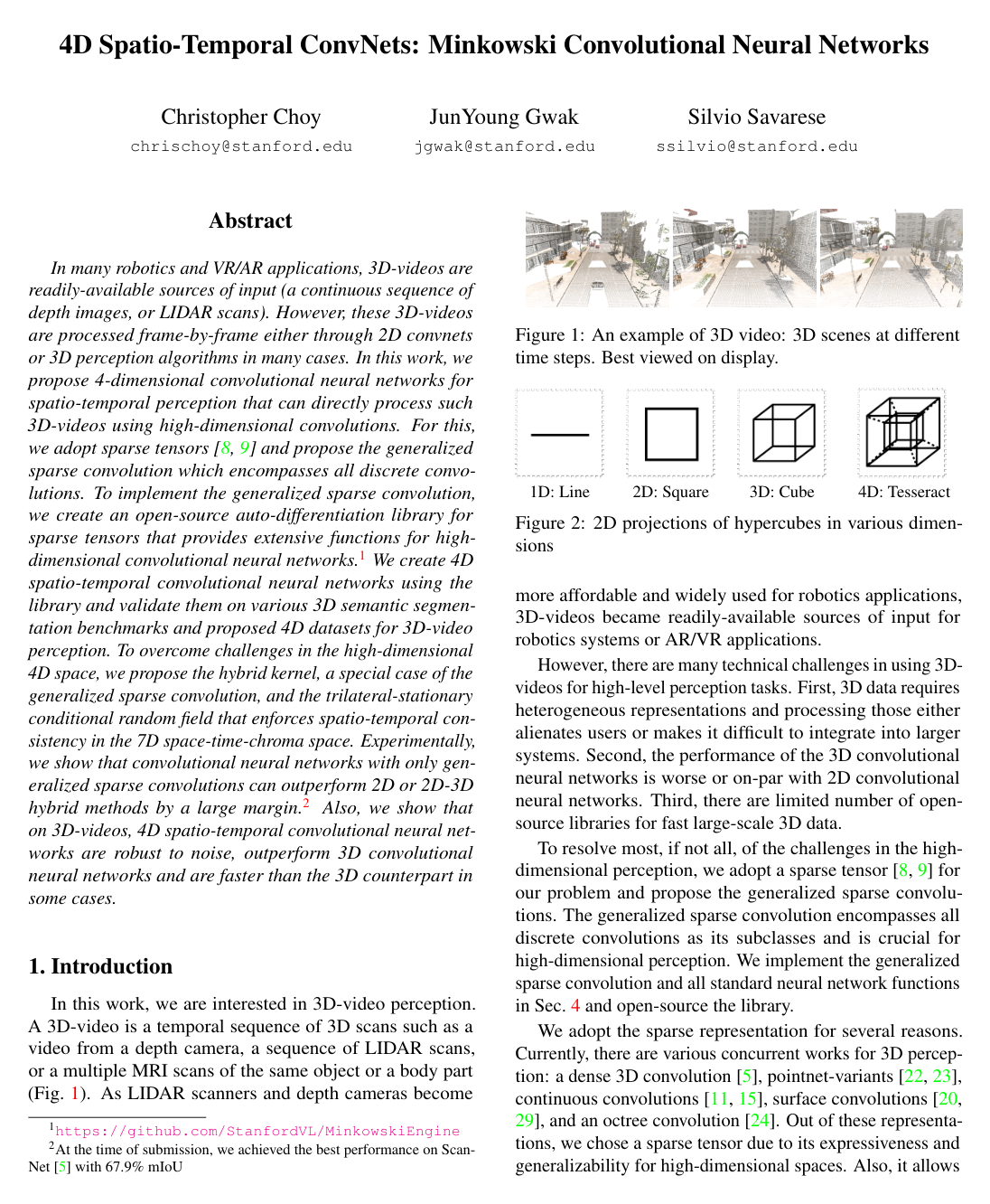 Cover for 4D Spatio-Temporal ConvNets: Minkowski Convolutional Neural Networks