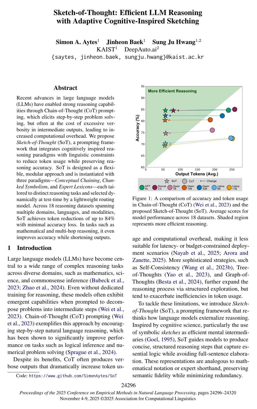 Sketch-of-Thought: Efficient LLM Reasoning with Adaptive Cognitive-Inspired Sketching