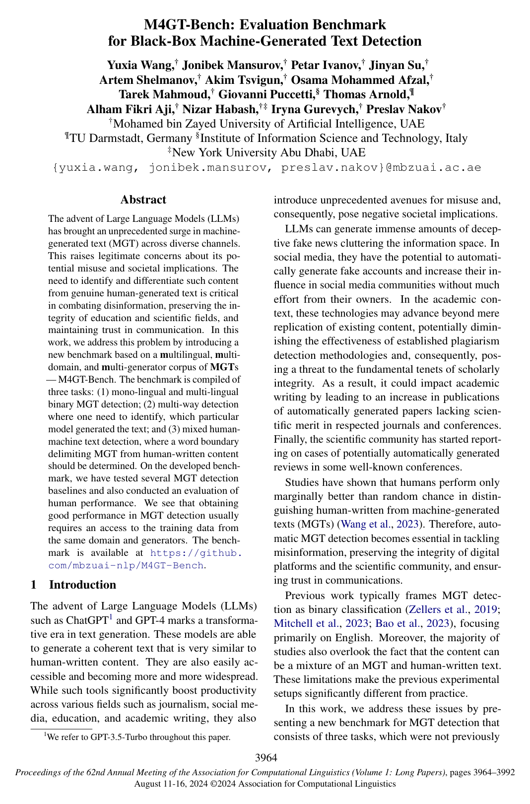 Cover for M4GT-Bench: Evaluation Benchmark for Black-Box Machine-Generated Text Detection