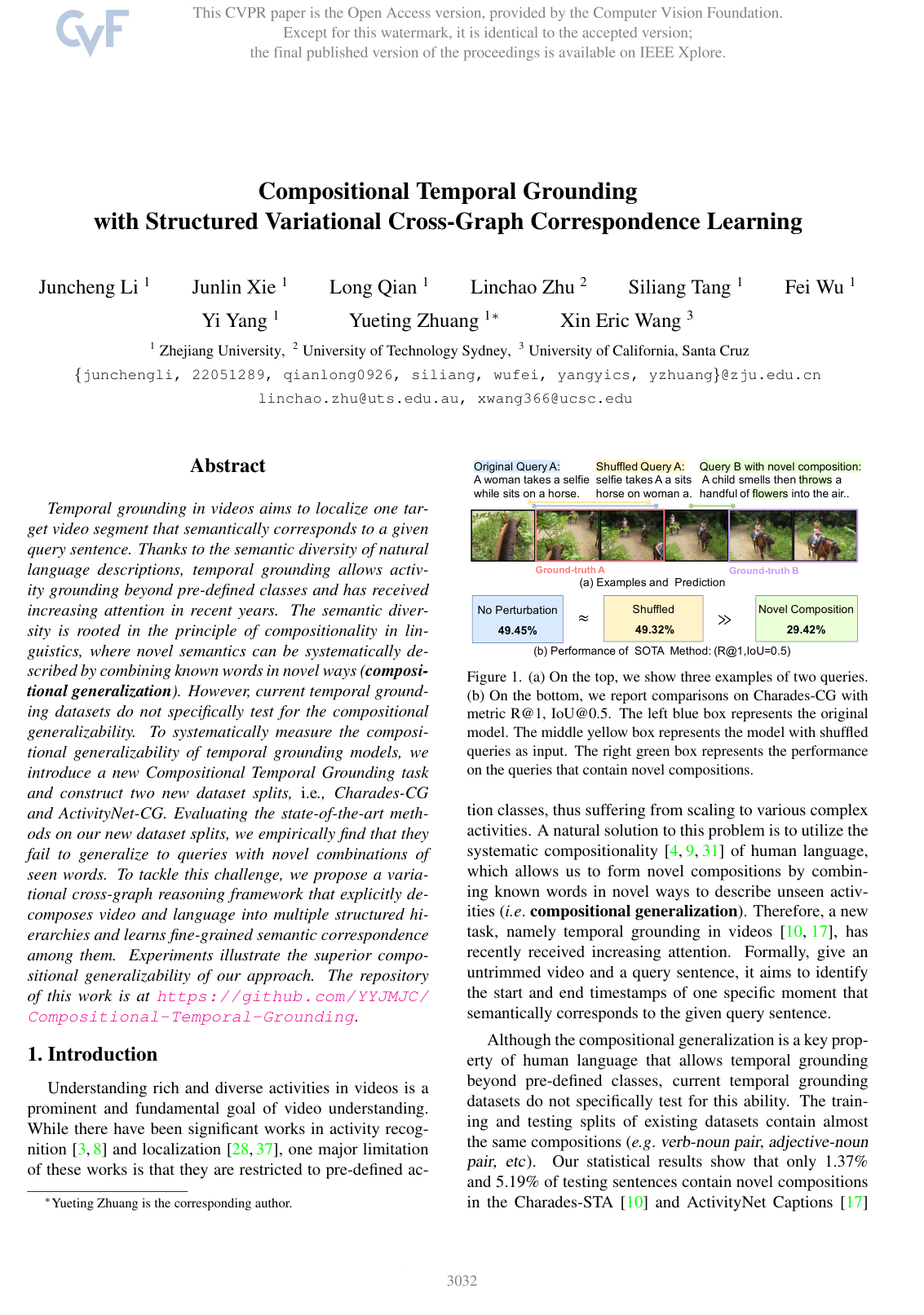 Cover for Compositional Temporal Grounding with Structured Variational Cross-Graph Correspondence Learning