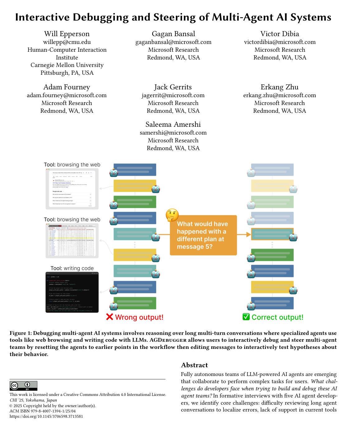 Cover for Interactive Debugging and Steering of Multi-Agent AI Systems